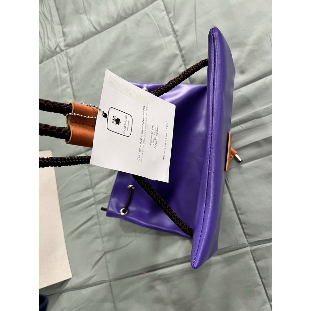 Milano Ruck Sack Backpack Purple Made In Italy - Picture 4 of 5